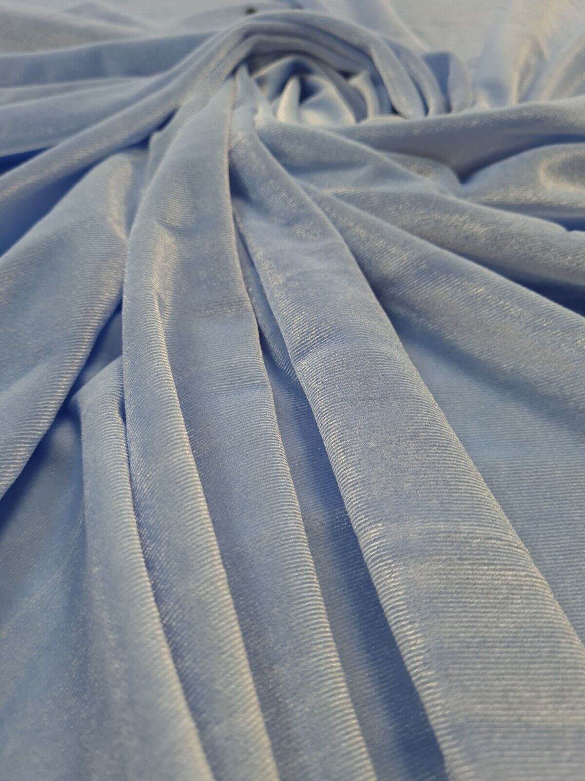 Baby Blue Velour Fabric - T9 Fabrics