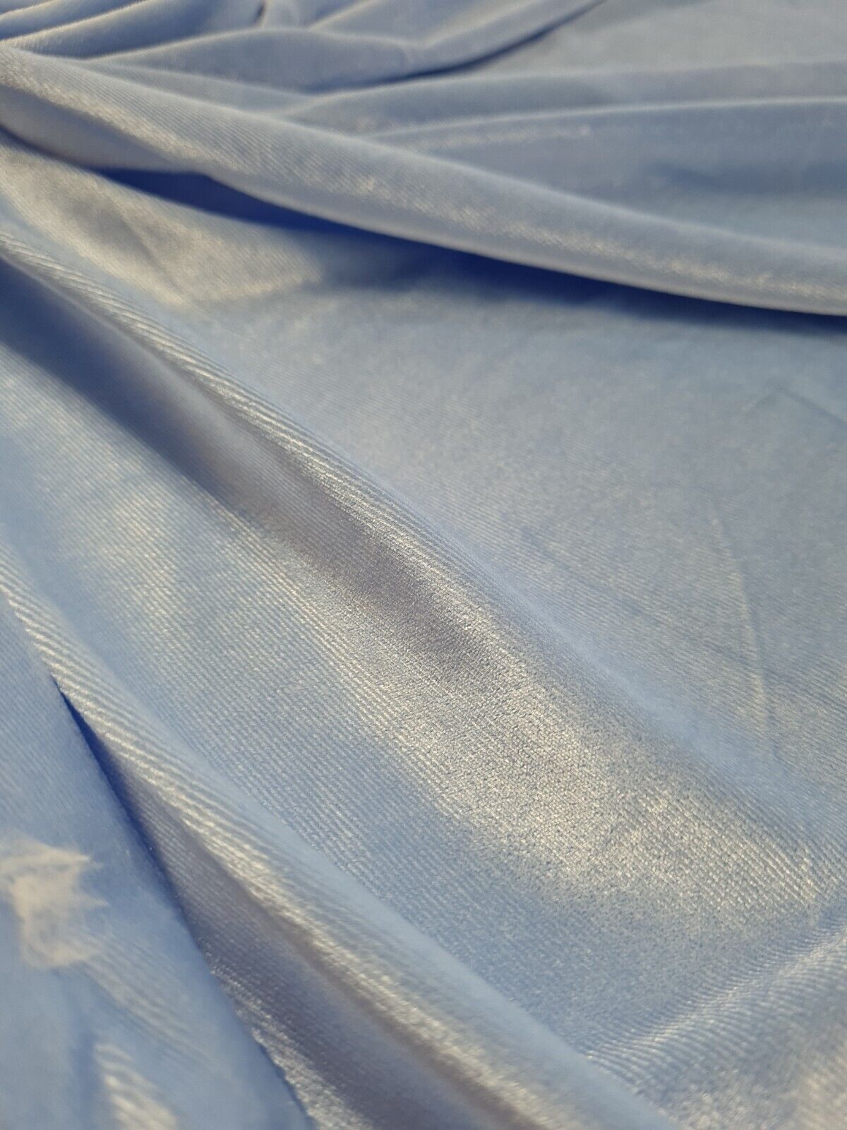 Baby Blue Velour Fabric - T9 Fabrics