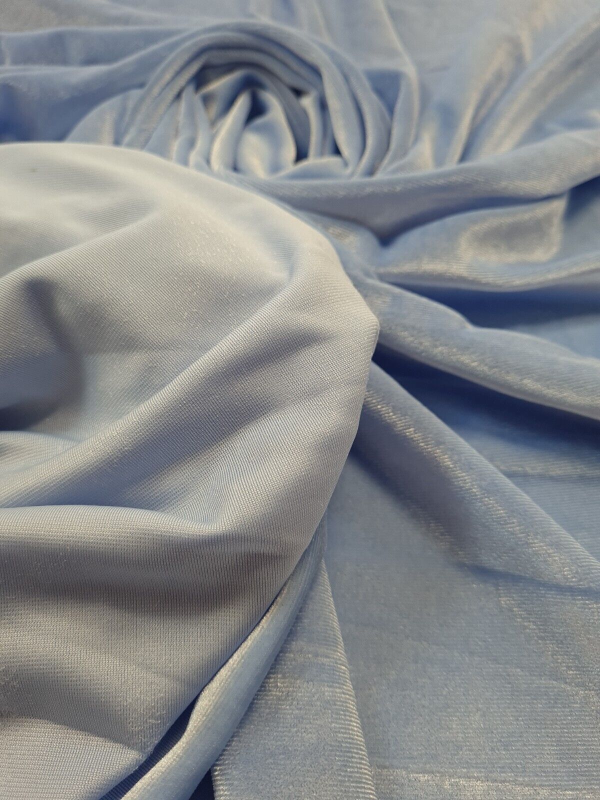 Baby Blue Velour Fabric - T9 Fabrics