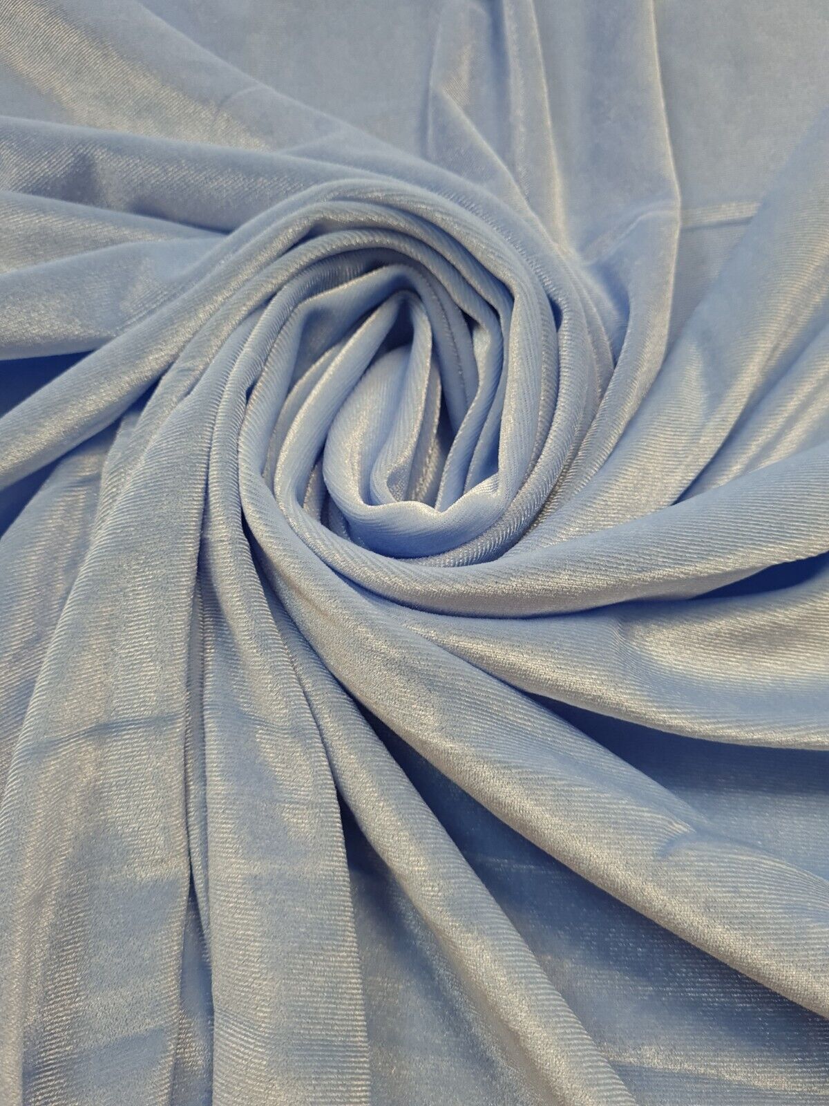 Baby Blue Velour Fabric - T9 Fabrics