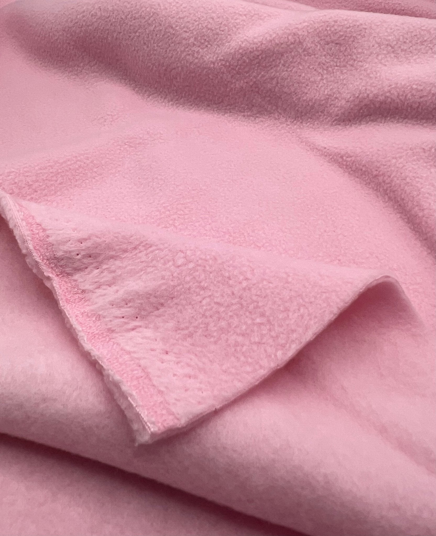 Baby Pink Plain Anti - Pil Polar Fleece Fabric Blanket Loungewear - T9 Fabrics