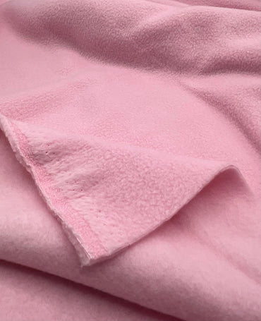 Baby Pink Plain Anti - Pil Polar Fleece Fabric Blanket Loungewear - T9 Fabrics