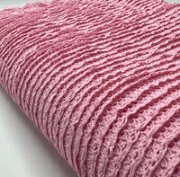 Baby Pink Ruffle Stretch Knitted Fabric - T9 Fabrics