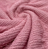 Baby Pink Ruffle Stretch Knitted Fabric - T9 Fabrics
