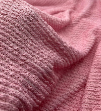 Baby Pink Ruffle Stretch Knitted Fabric - T9 Fabrics