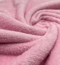 Baby Pink Super Soft Plain Cuddle Fleece Fabric Blanket Loungewear - T9 Fabrics
