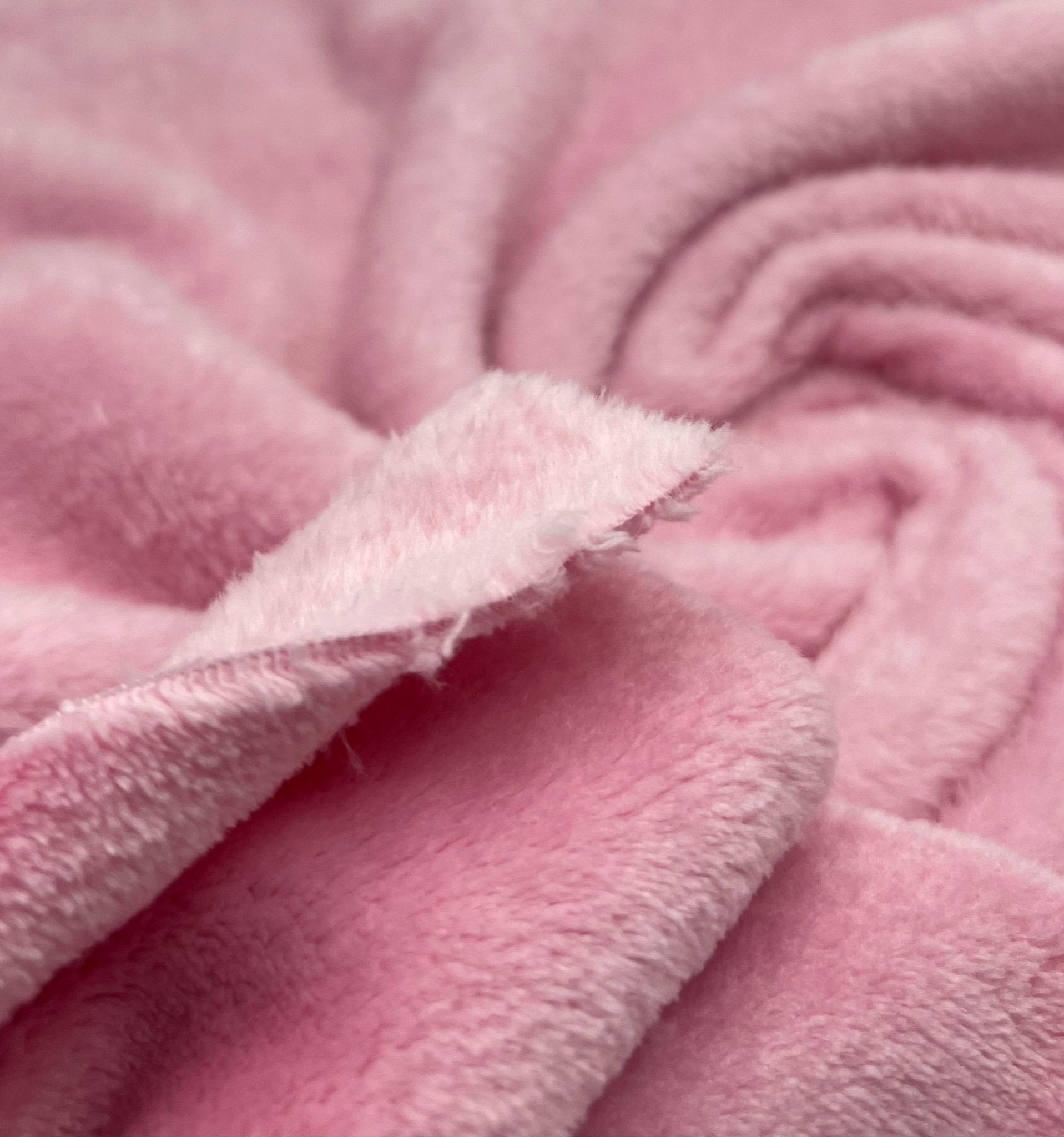 Baby Pink Super Soft Plain Cuddle Fleece Fabric Blanket Loungewear - T9 Fabrics