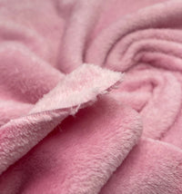 Baby Pink Super Soft Plain Cuddle Fleece Fabric Blanket Loungewear - T9 Fabrics