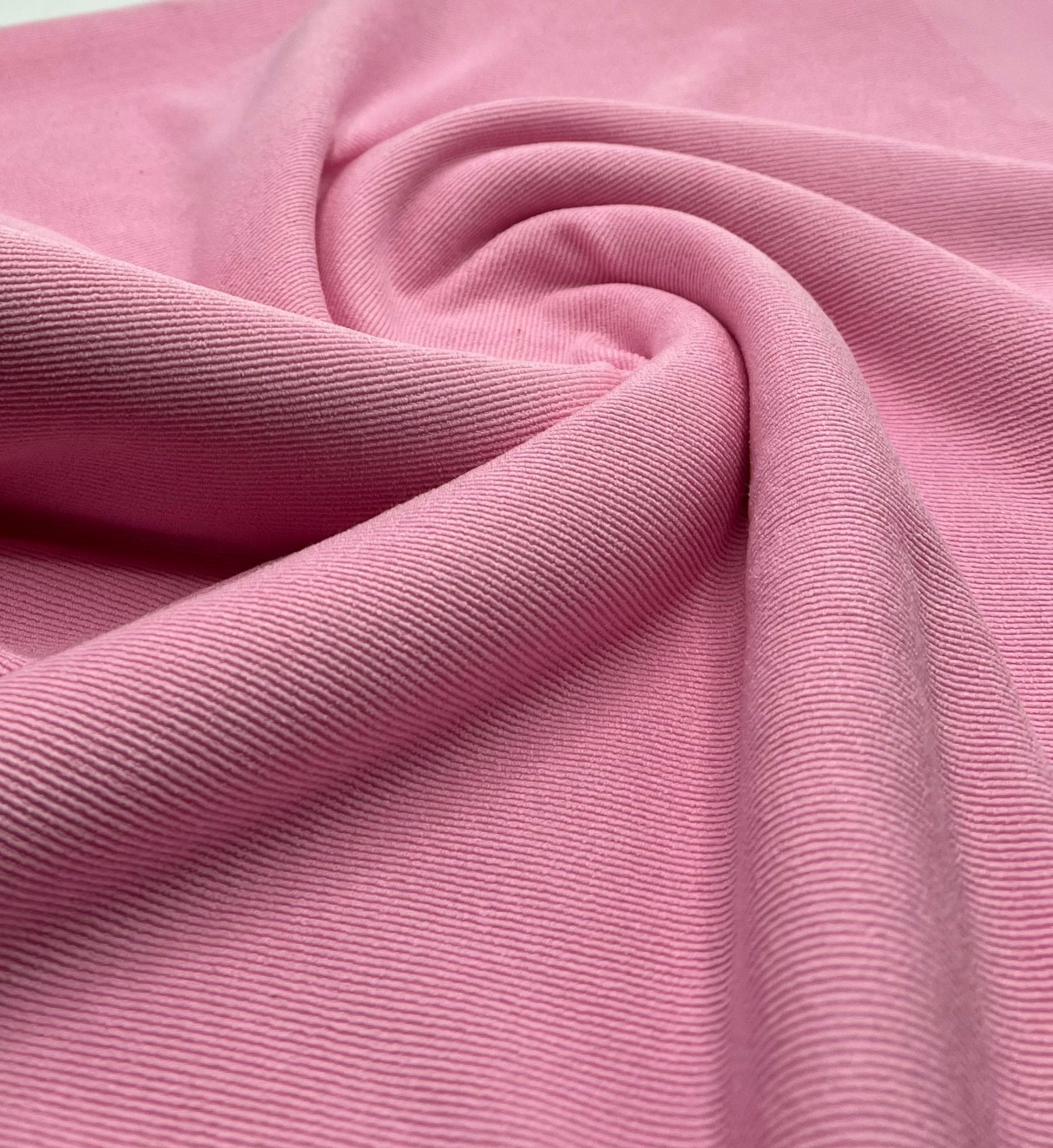 Baby Pink Thick Fine Rib Stretch Fabric - T9 Fabrics