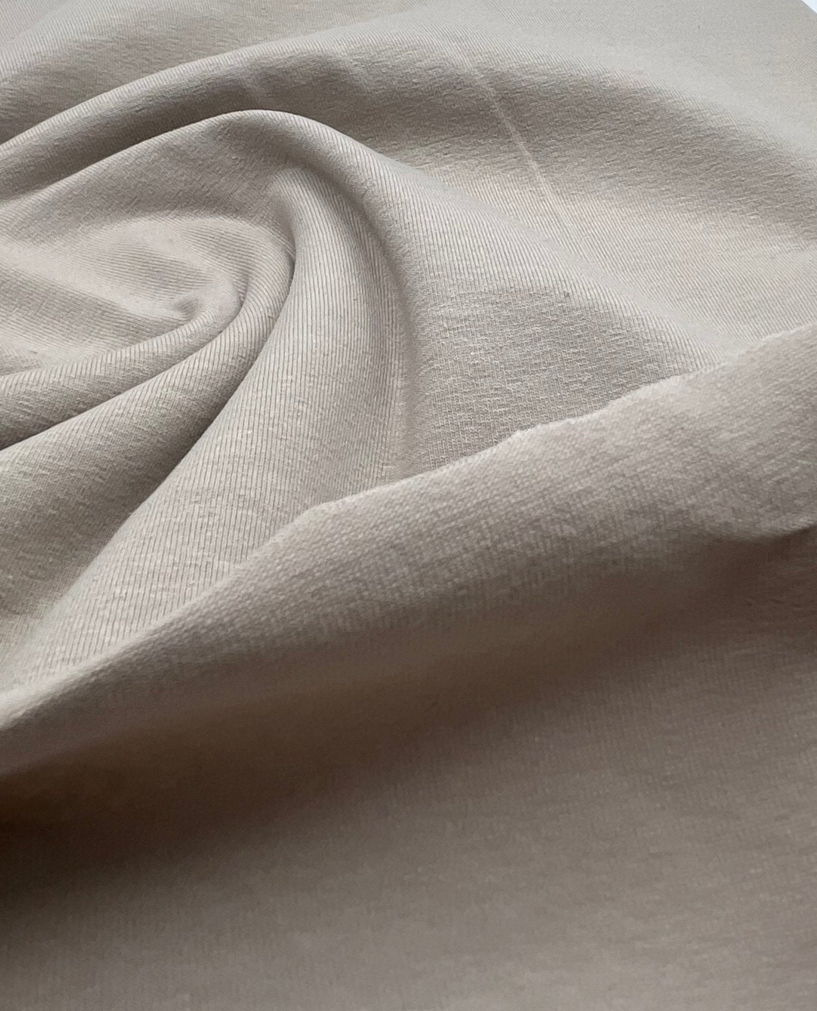 Beige Cotton Stretch Jersey 200 GSM 95/5 Lycra 4 Way Stretch - T9 Fabrics