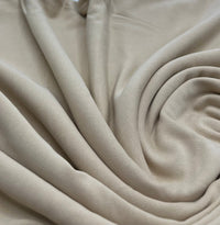 Beige Cotton Touch 220GSM 4 Way Stretch Fabric - T9 Fabrics