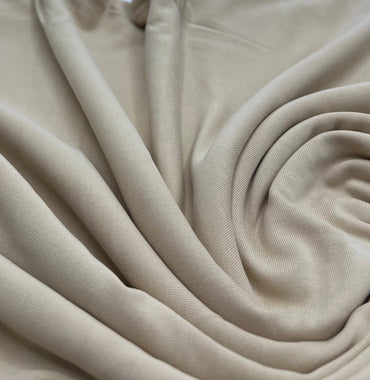 Beige Cotton Touch 220GSM 4 Way Stretch Fabric - T9 Fabrics