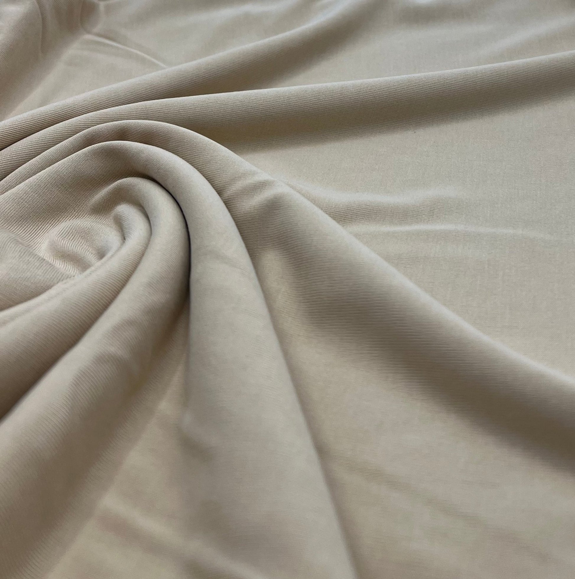 Beige Cotton Touch 220GSM 4 Way Stretch Fabric - T9 Fabrics
