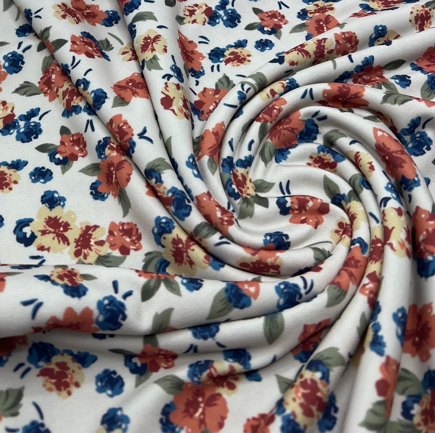 Beige Ditsy Floral ITY Fabric - T9 Fabrics