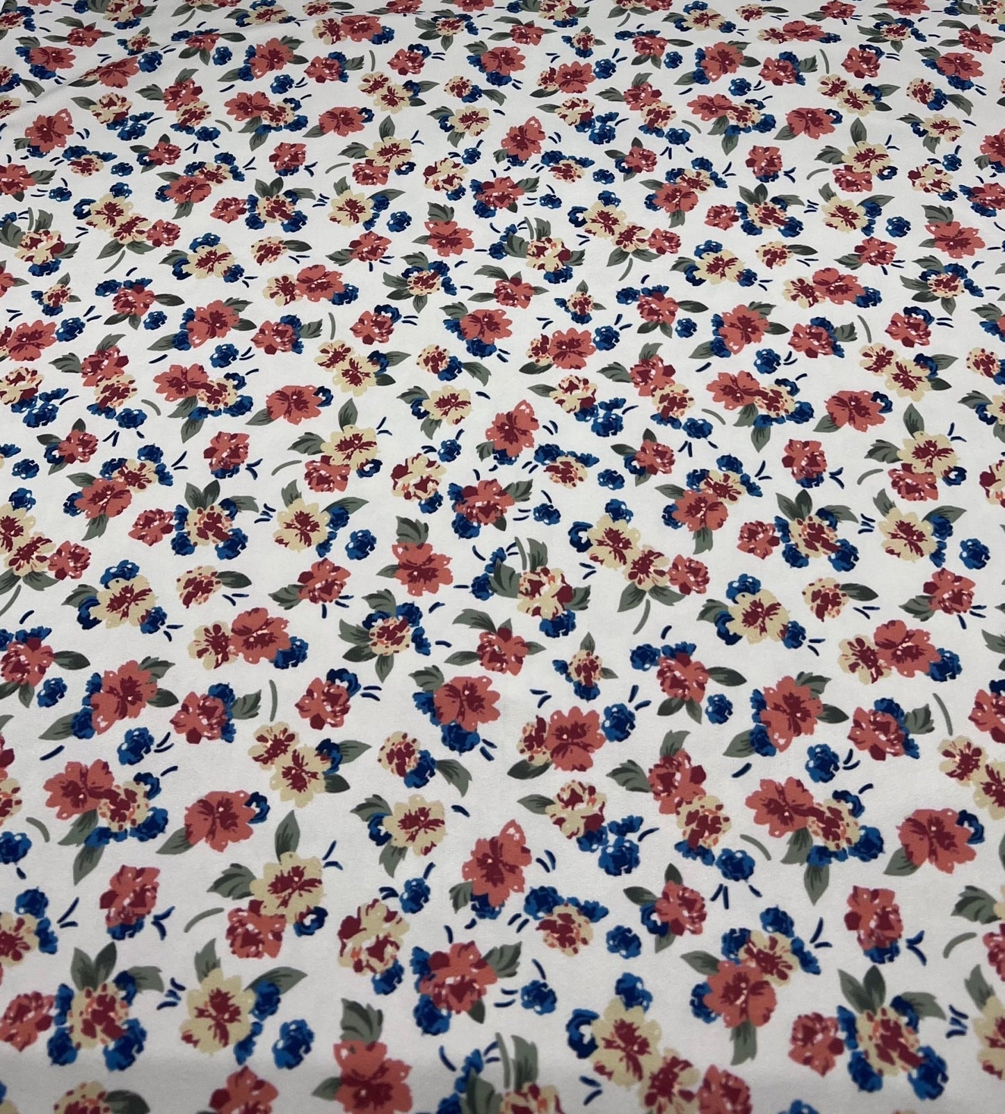 Beige Ditsy Floral ITY Fabric - T9 Fabrics