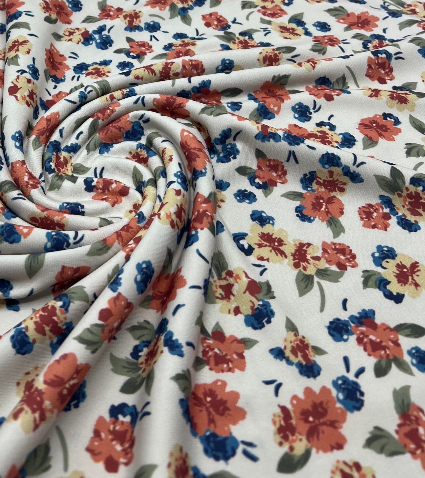 Beige Ditsy Floral ITY Fabric - T9 Fabrics