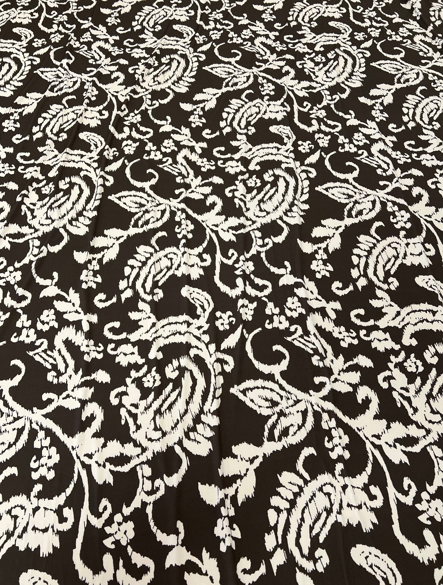 Beige Print Floral Print ITY Fabric 2 Way Stretch - T9 Fabrics