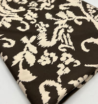 Beige Print Floral Print ITY Fabric 2 Way Stretch - T9 Fabrics