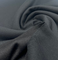 Black 235GSM Poly French Terry Loopback Fabric - T9 Fabrics