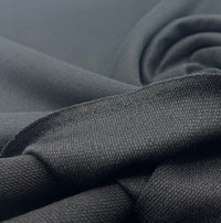 Black 235GSM Poly French Terry Loopback Fabric - T9 Fabrics