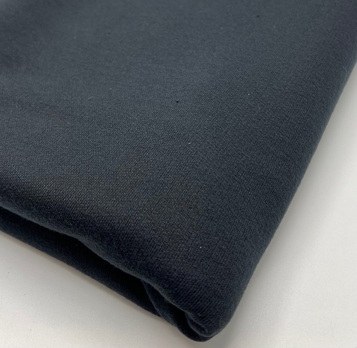 Black 235GSM Poly French Terry Loopback Fabric - T9 Fabrics
