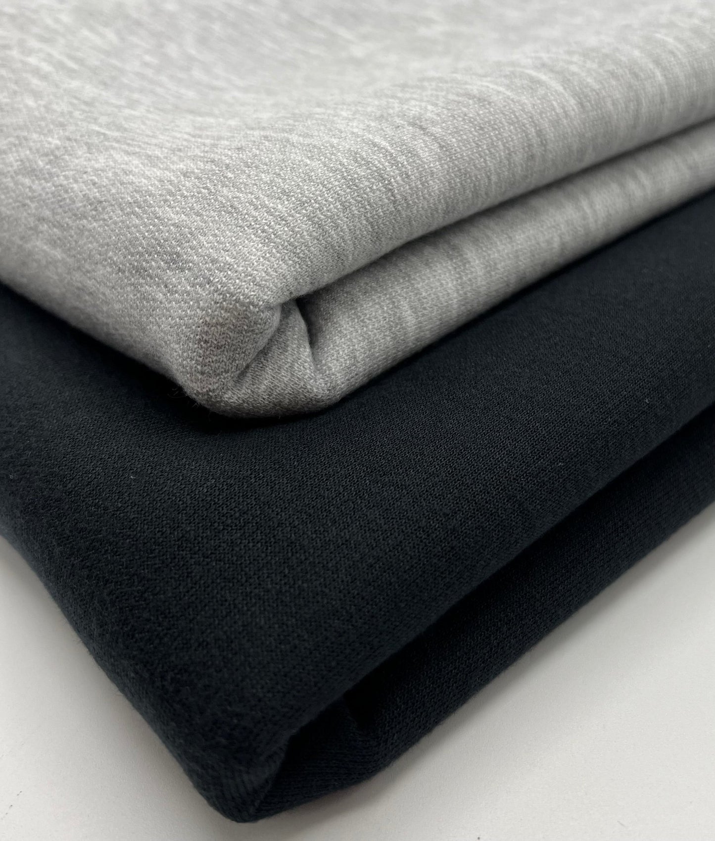 Black 235GSM Poly French Terry Loopback Fabric - T9 Fabrics