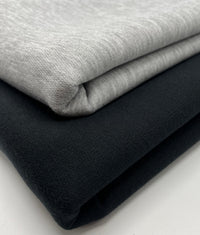 Black 235GSM Poly French Terry Loopback Fabric - T9 Fabrics
