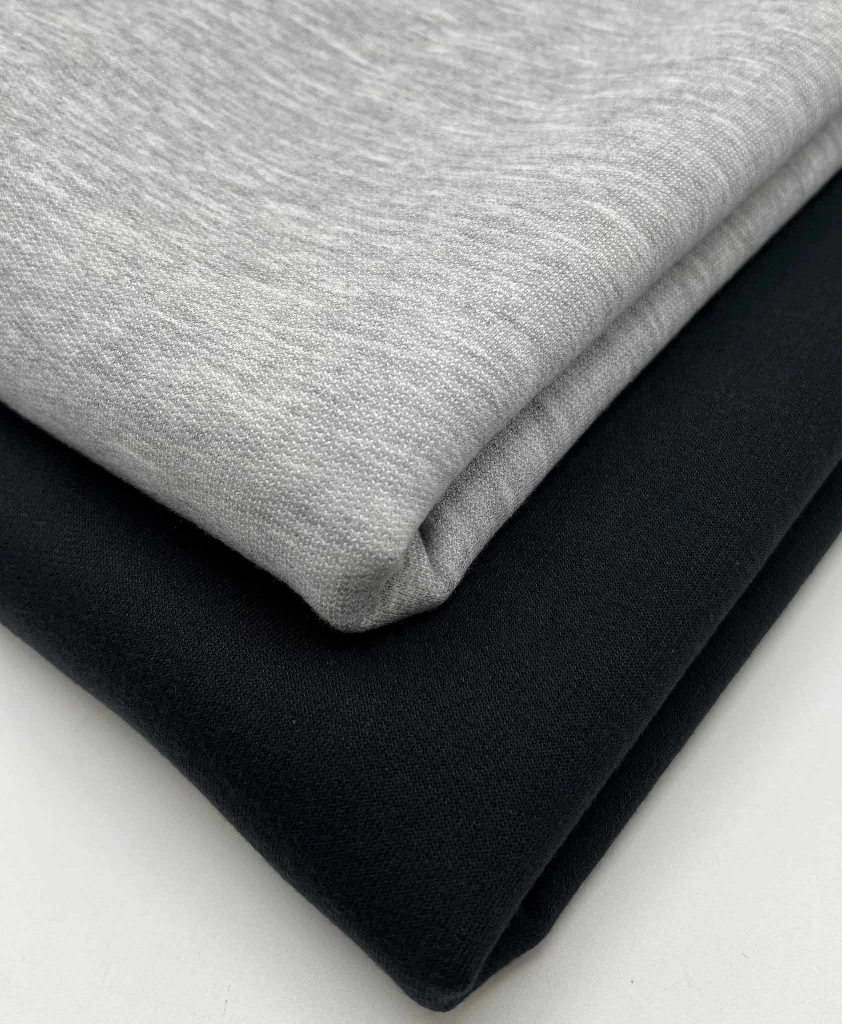 Black 235GSM Poly French Terry Loopback Fabric - T9 Fabrics