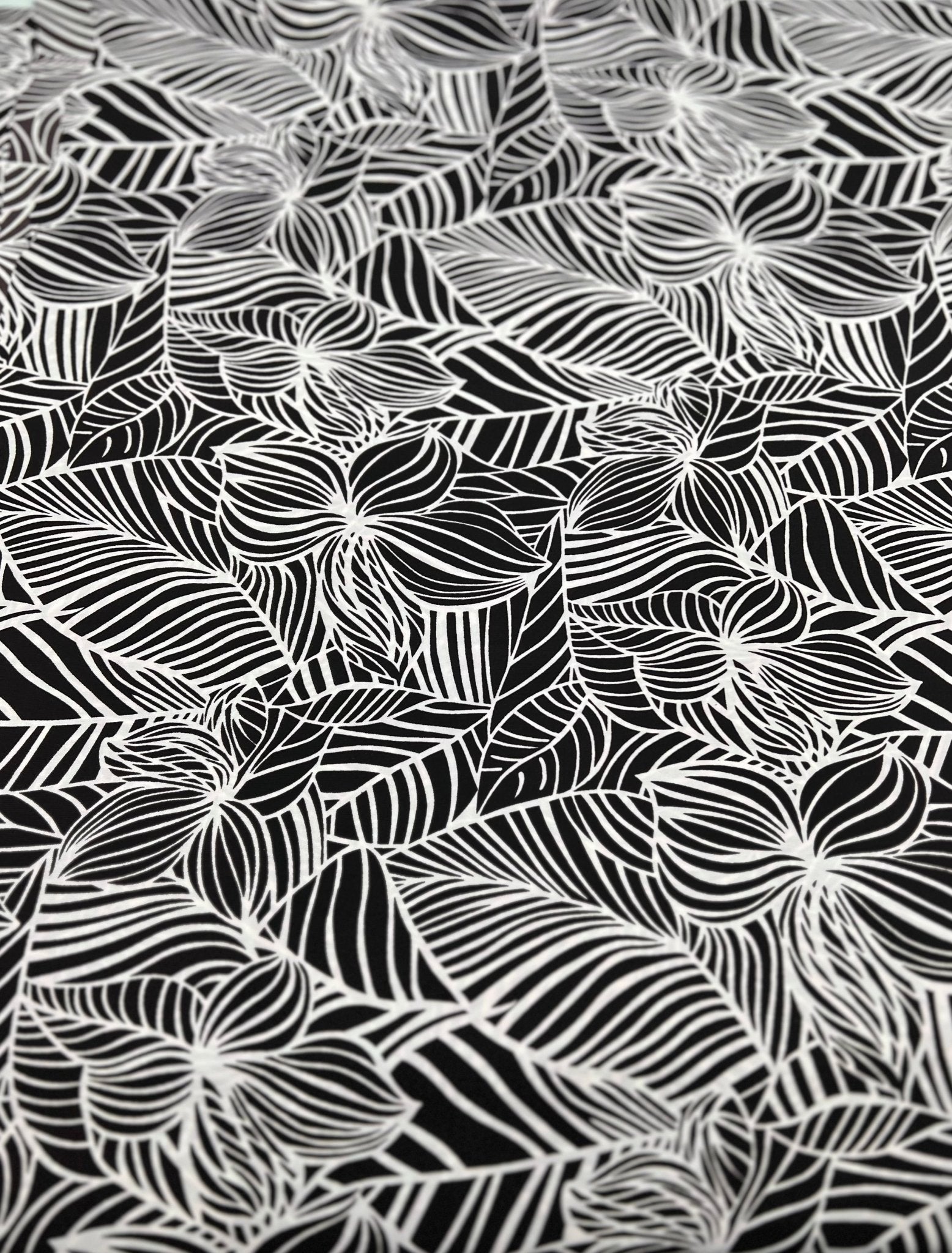 Black Abstract Printed Chiffon Dress Fabric - T9 Fabrics