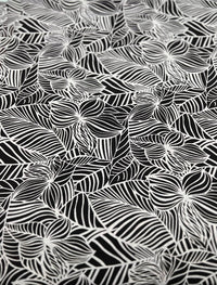 Black Abstract Printed Chiffon Dress Fabric - T9 Fabrics