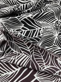 Black Abstract Printed Chiffon Dress Fabric - T9 Fabrics