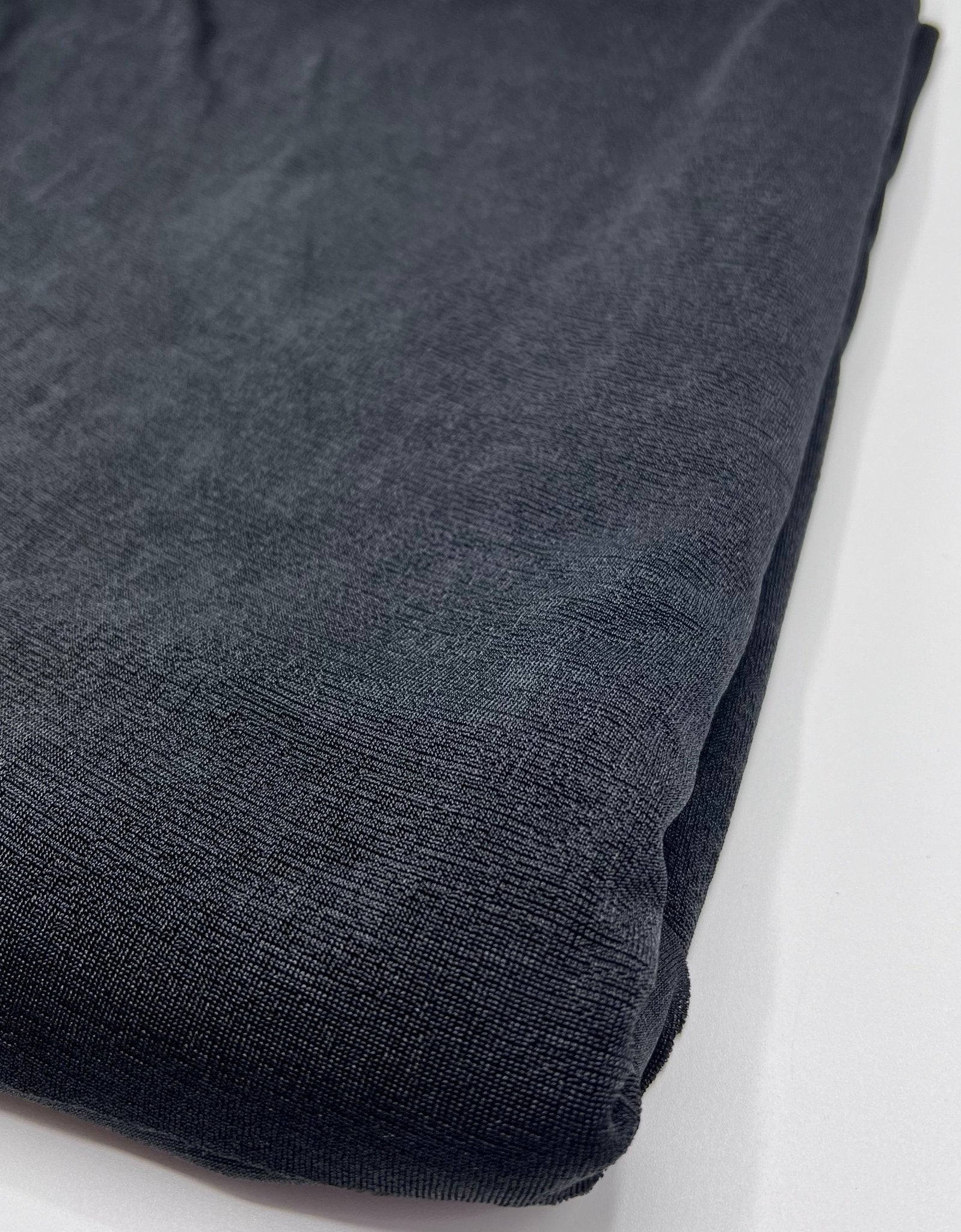 Black Acetate Slinky Stretch Fabric - T9 Fabrics