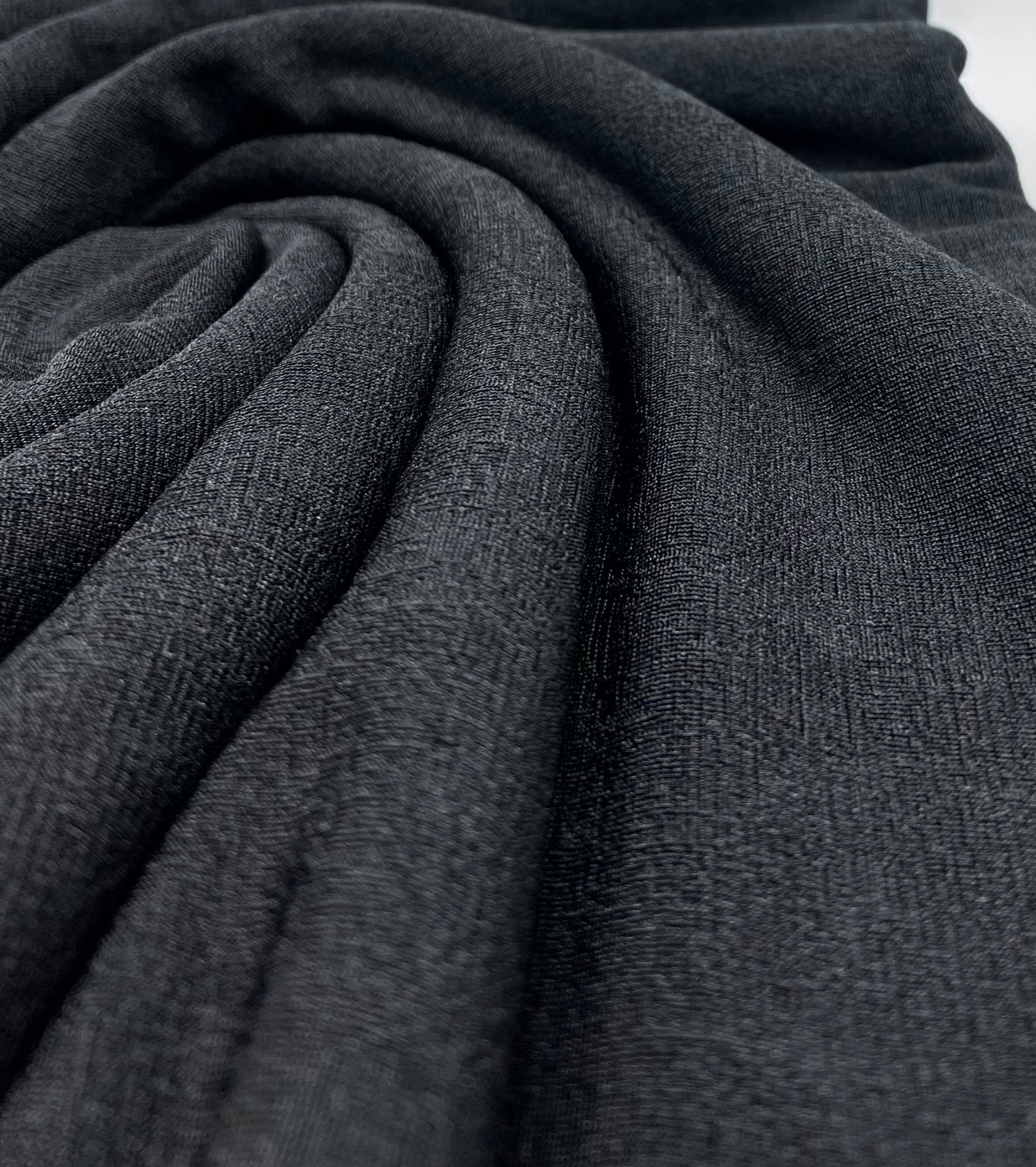 Black Acetate Slinky Stretch Fabric - T9 Fabrics