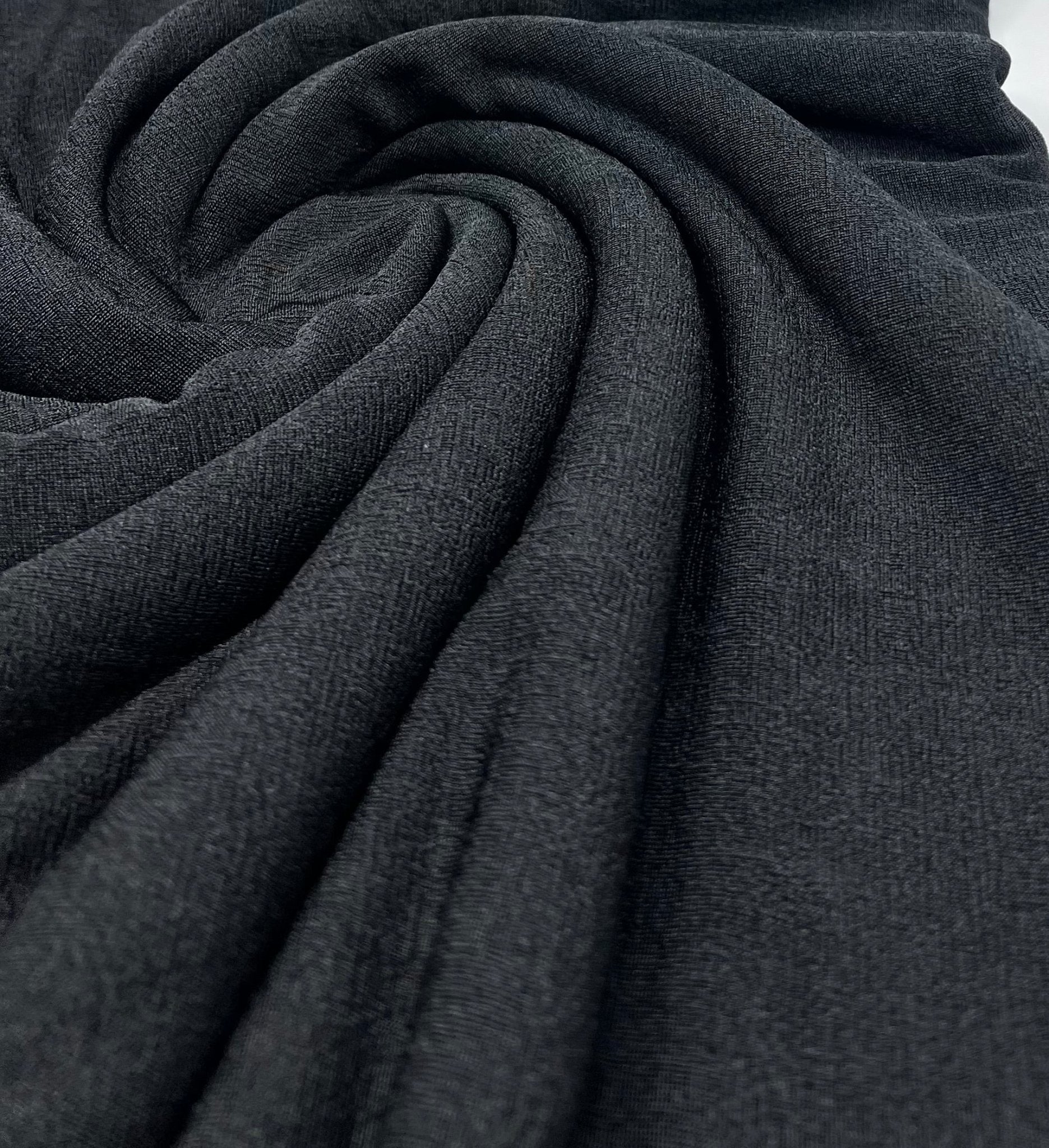 Black Acetate Slinky Stretch Fabric - T9 Fabrics