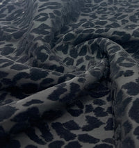 Black Animal Embossed Mesh Fabric 2 Way Stretch - T9 Fabrics