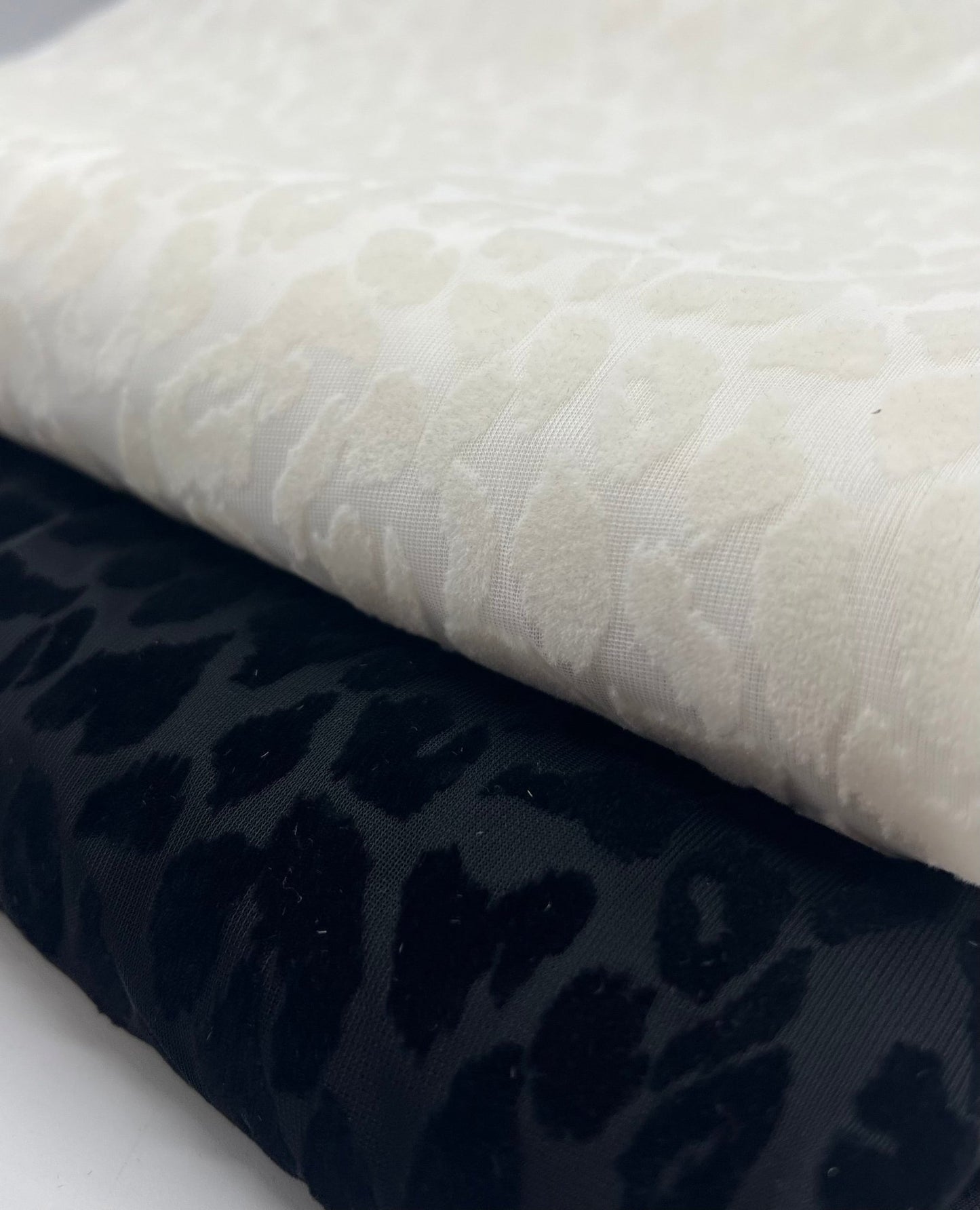Black Animal Embossed Mesh Fabric 2 Way Stretch - T9 Fabrics