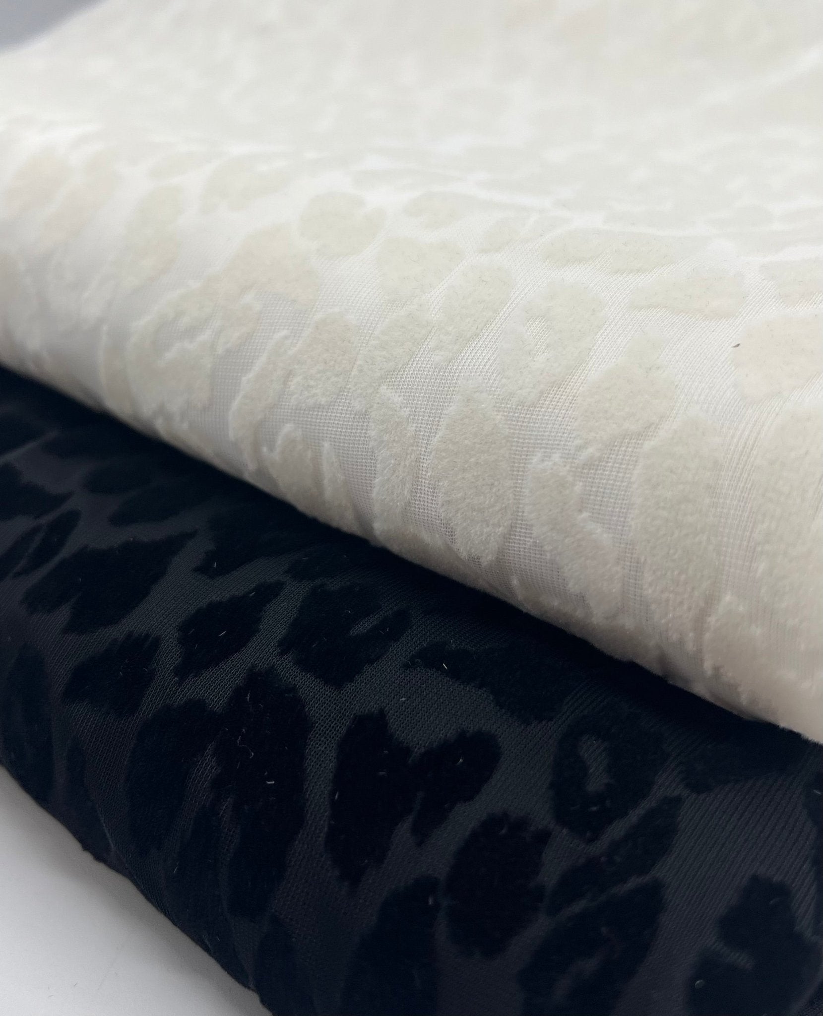 Black Animal Embossed Mesh Fabric 2 Way Stretch - T9 Fabrics