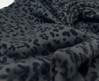 Black Animal Embossed Textured Mesh Fabric Stretch - T9 Fabrics