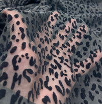 Black Animal Embossed Textured Mesh Fabric Stretch - T9 Fabrics