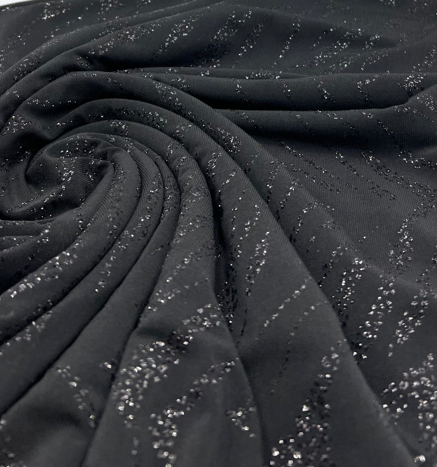 Black Animal Glitter ITY Fabric - T9 Fabrics