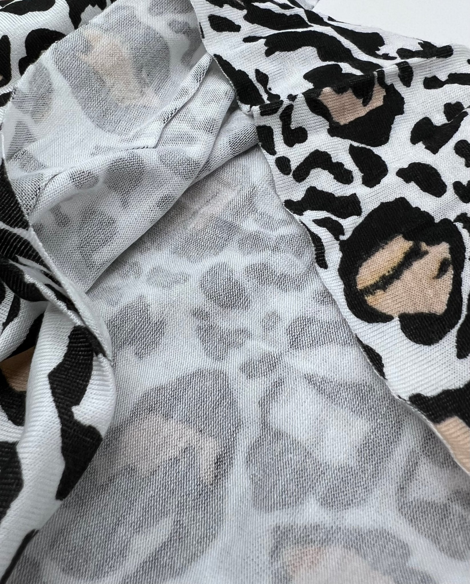 Black Beige Animal Print Viscose Elastane Fabric - T9 Fabrics