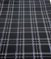 Black Blue Check Ponte Fabric - T9 Fabrics