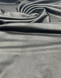 Black Cupro Wet look Leather 2 Way Stretch Dress Craft Fabric - T9 Fabrics