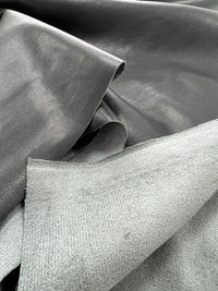 Black Faux Leather Leatherette Stretch Fabric - T9 Fabrics