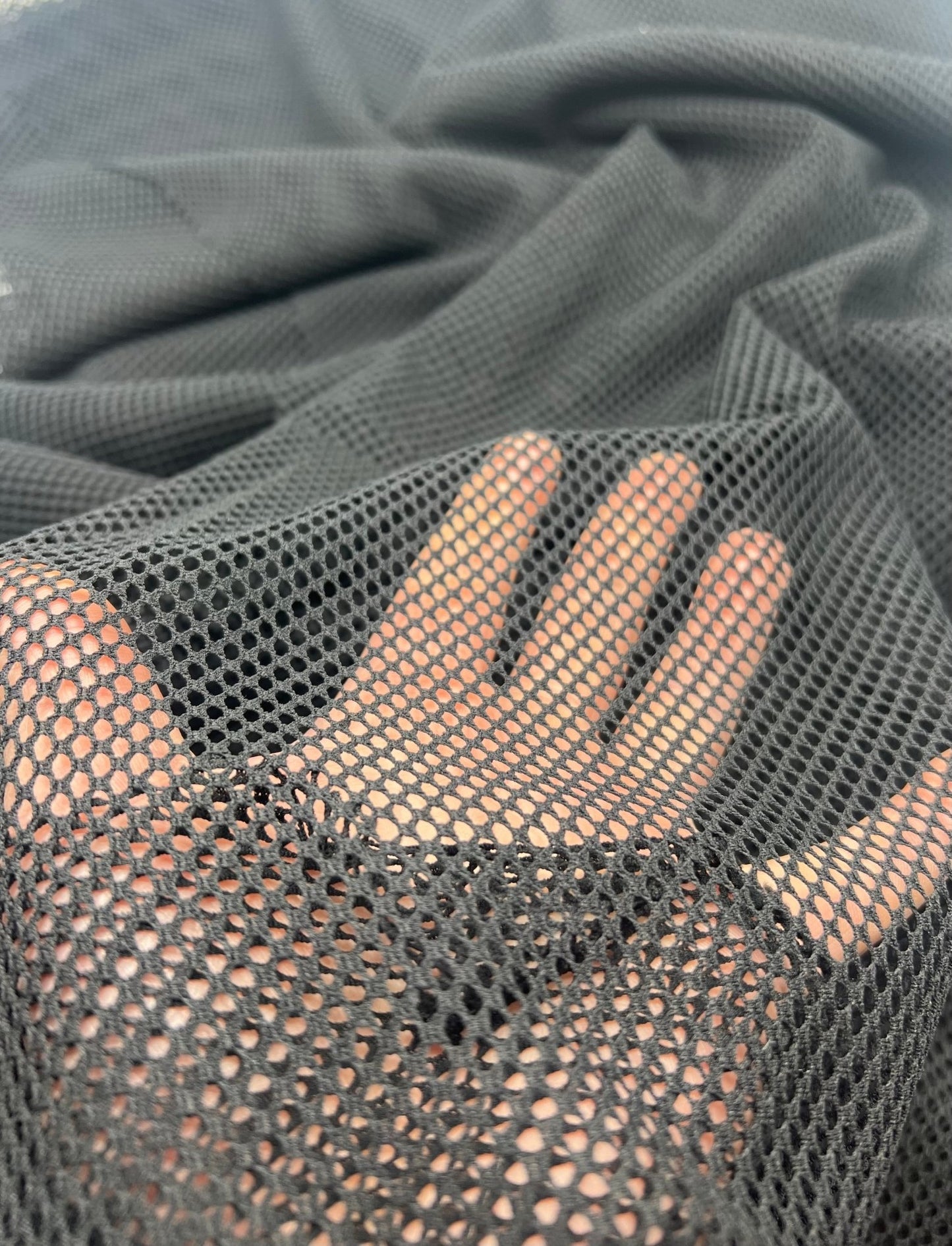 Black Fishnet Net 4 Way Stretch Fabric - T9 Fabrics