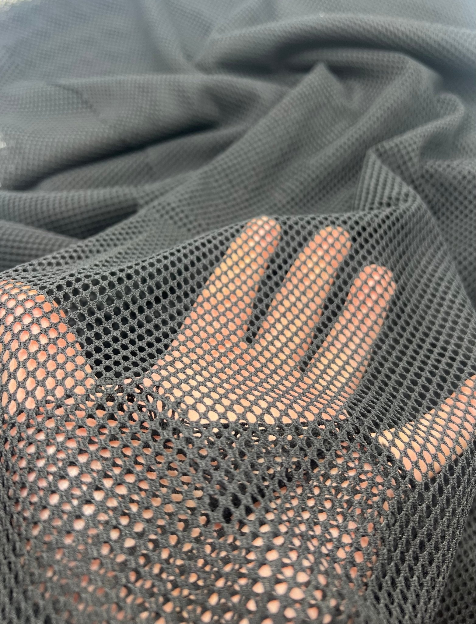 Black Fishnet Net 4 Way Stretch Fabric - T9 Fabrics