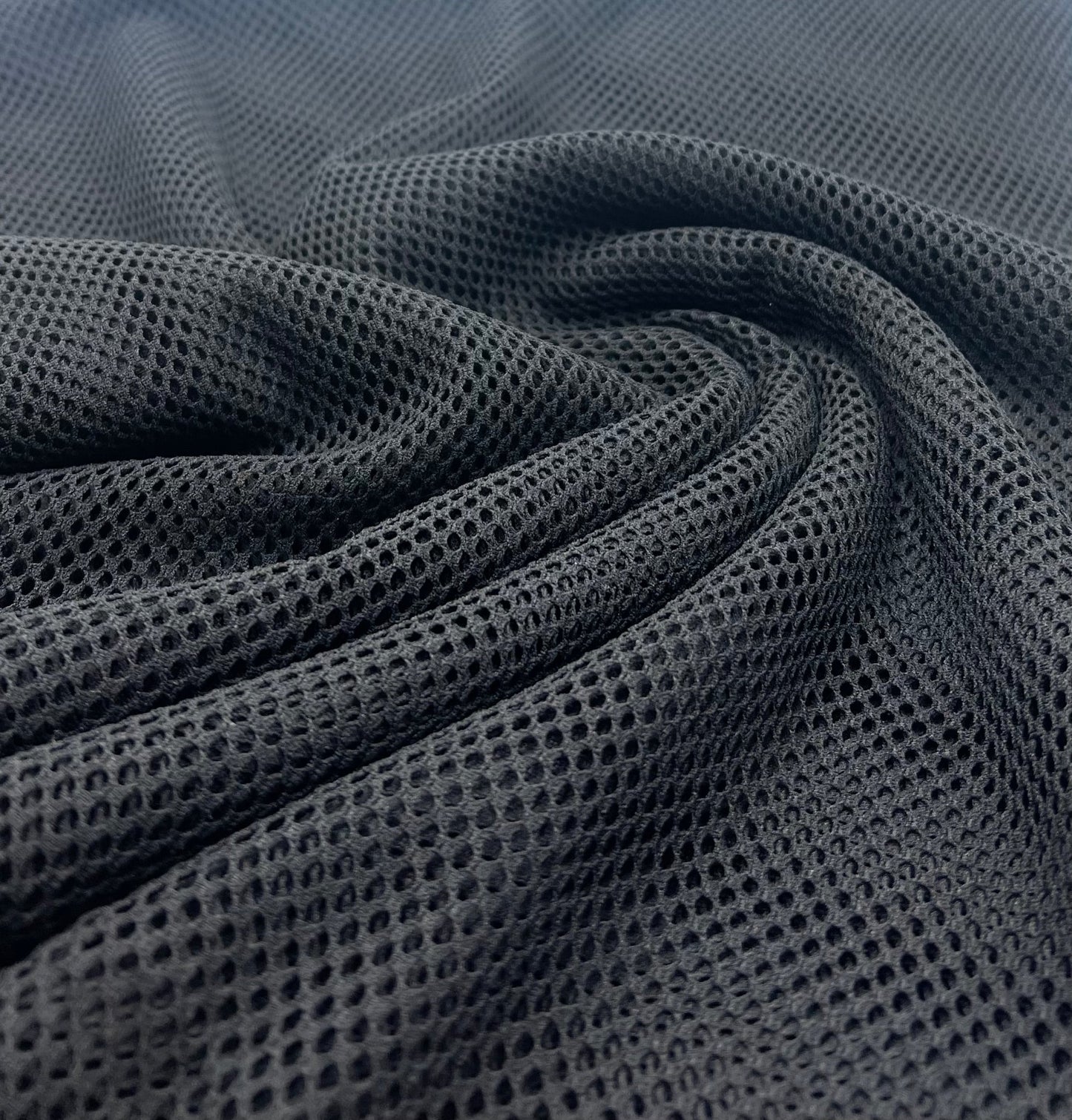 Black Fishnet Net 4 Way Stretch Fabric - T9 Fabrics