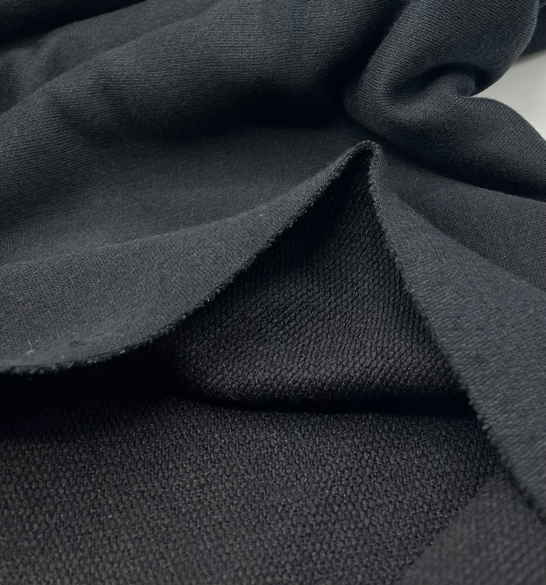 Black French Terry Loopback Fabric - T9 Fabrics