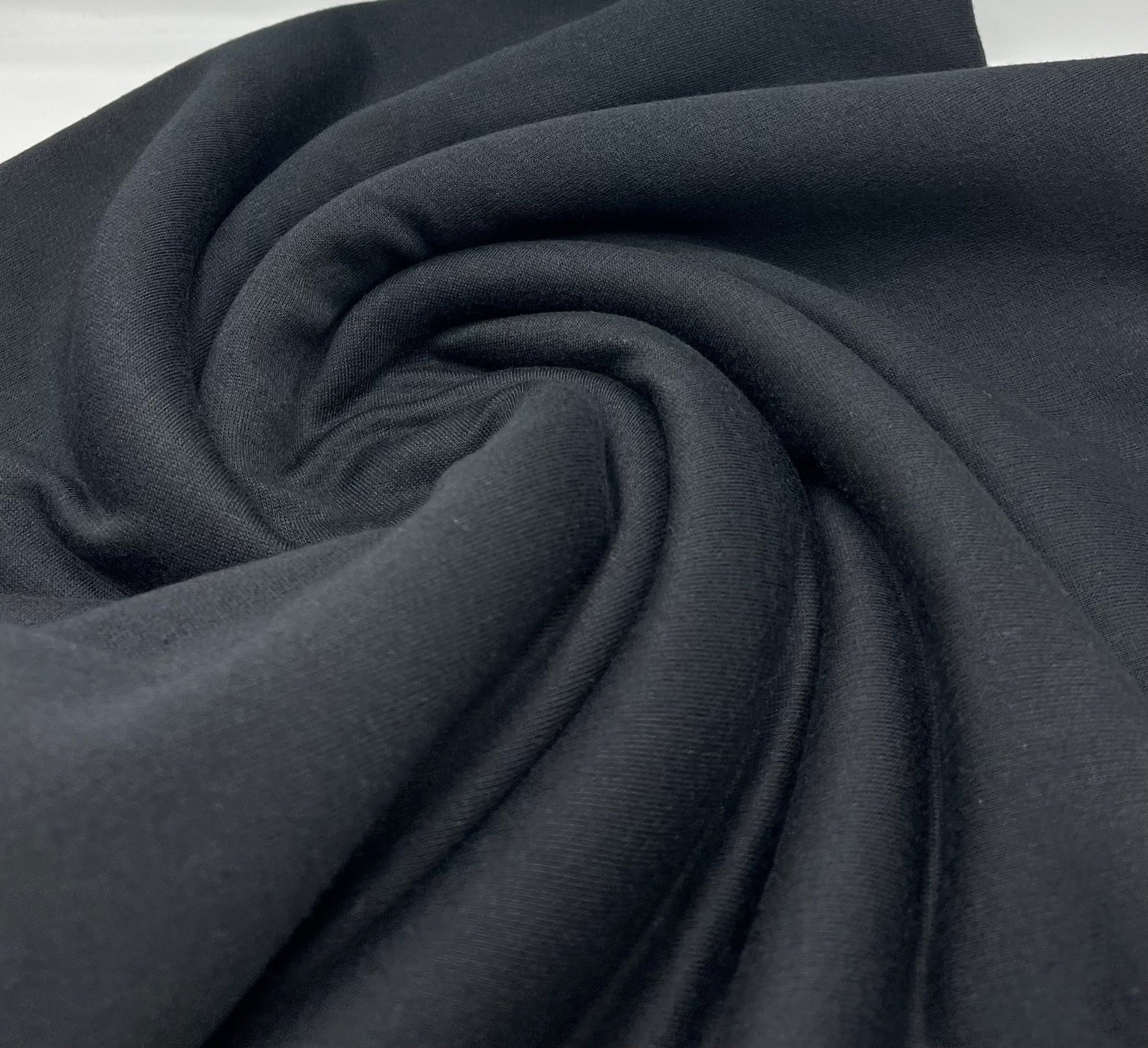 Black French Terry Loopback Fabric - T9 Fabrics