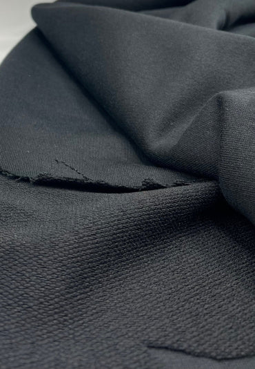 Black French Terry Loopback Fabric - T9 Fabrics